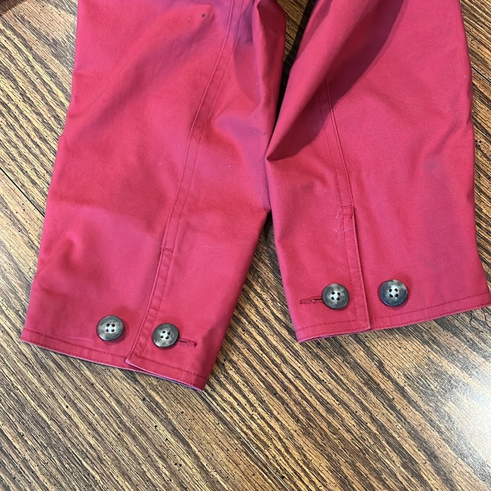 L.L.Bean Chore Coat Barn Jacket Size M Brick Red Corduroy Collar 100% Cotton - Picture 14 of 15